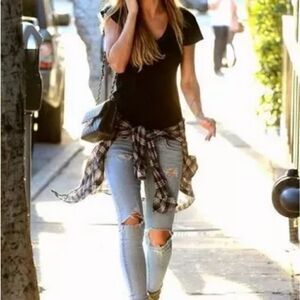 Made For Life Short Sleeve V Neck Mesh T Shirt